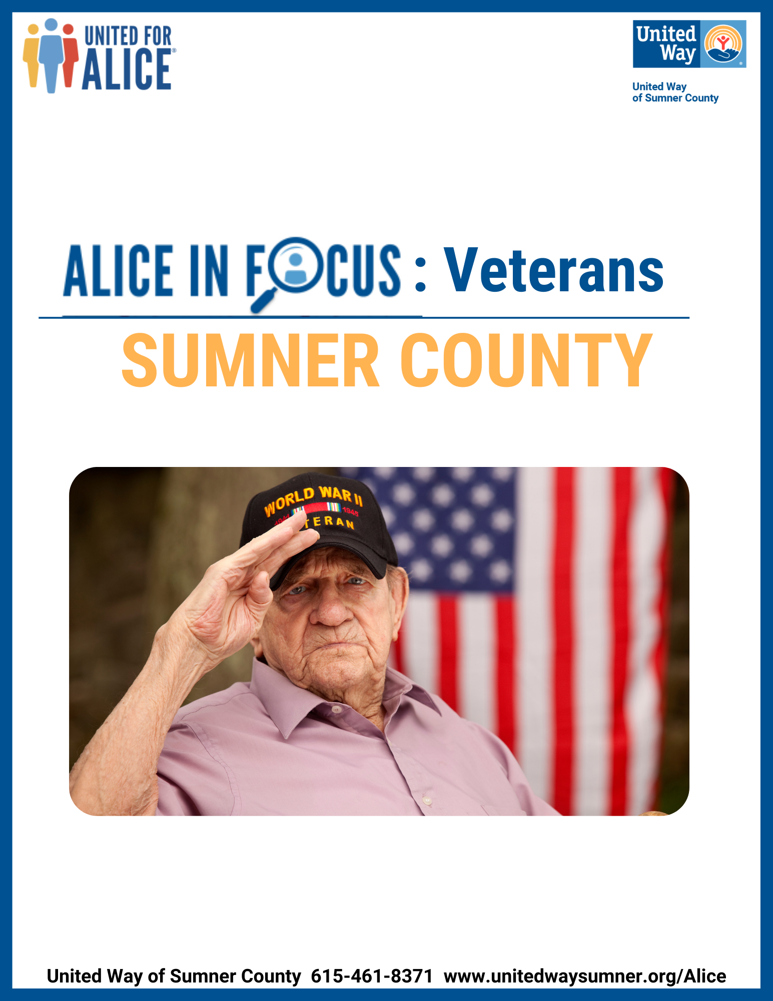 ALICE in Focus Veterans Sumner County Report Cover