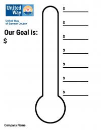 blank Campaign thermometer with goal