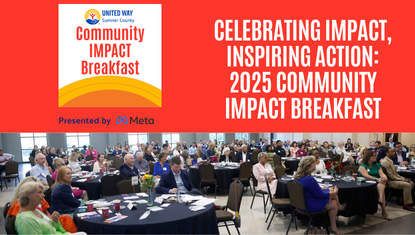 Celebrating Impact, Inspiring Action: 2025 Community Impact Breakfast with photo of attendees