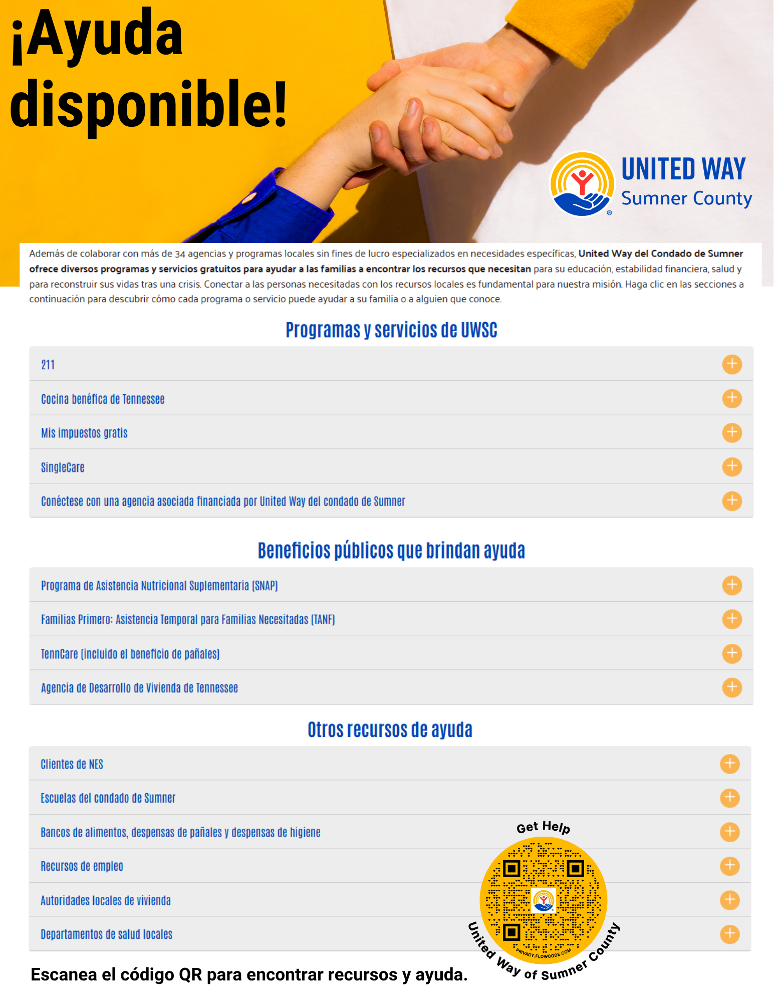 Get Help Poster in Spanish